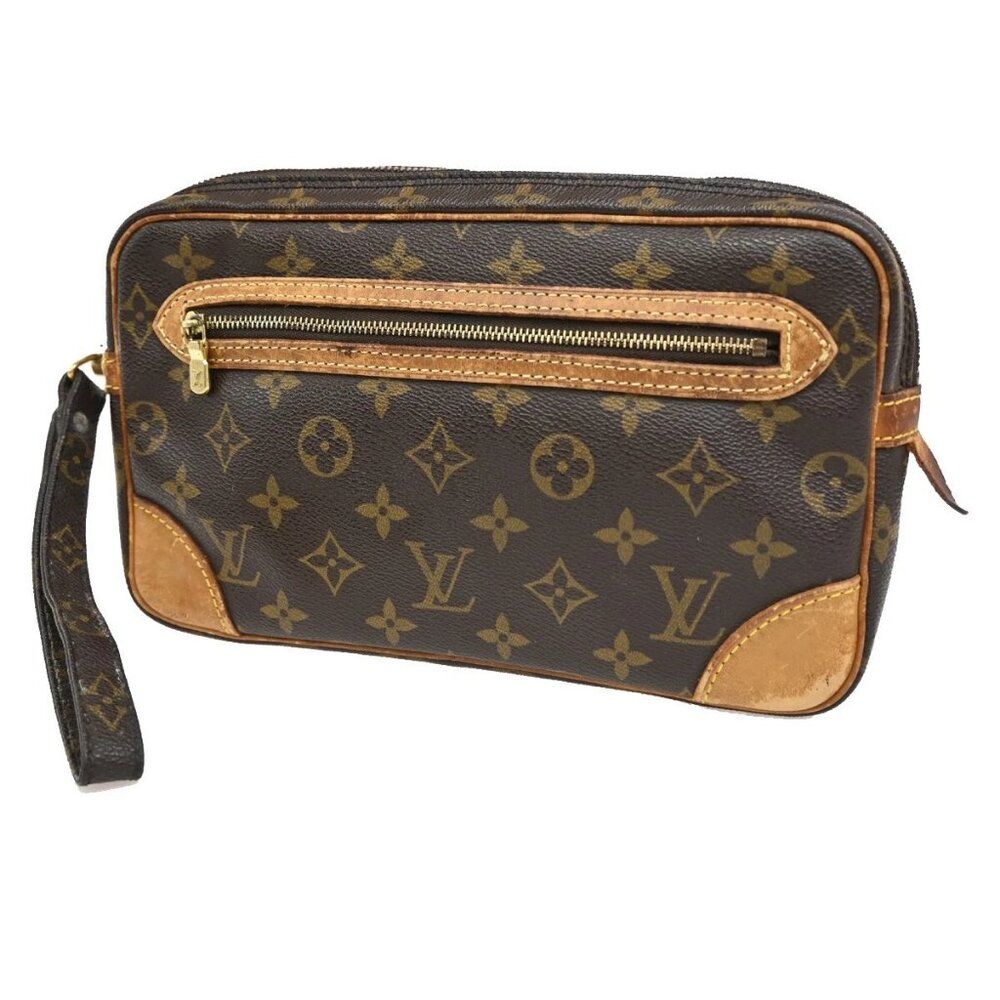 LOUIS VUITTON Marly Dragonne GM Clutch Hand Bag Monogram Brown M51825 66EF118